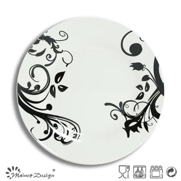 Weißer Porzellan Großhandel Full Decal Dinner Plate